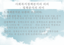 [사회社會복지정책분석] 사회복지정책분석의 의미, 사회복지정책분석의 과정, 사회복지정책분석의 분석방법, 사회복지정책분석의 분석틀-7