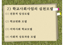 [학교사회복지] 학교사회복지의 정의와 필요성 및 우리나라 학교사회복지 제도화의 방향과 문제점 및 학교사회복지 실천 사례PPT자료-16