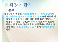 [지적장애 치료방법] 지적장애 - 지적장애 현황, 지적장애 원인, 지적장애 분류, 지적 장애의 치료, 음악치료, 언어치료, 요리치료, 미술치료pptx 수정 다운 홍보-3