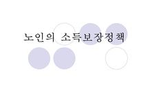 [노인의 소득보장정책] 노인의 소득보장정책 필요성 노인의 소득보장정책 현황 외국-1