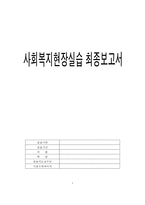 [사회복지현장 실습보고서] 포함 P 어린이재단 현장 실습 보고서-1