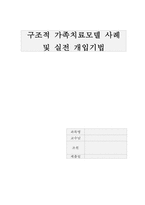 구조적 가족치료모델 사례 및 실전 개입기법(구조적 가족치료모델 사례, 구조적 가족치료 개입 과정, 구조적 가족치료 개입 기법, 요약, 연구문제)-1