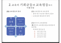 교육의 사회적 기능 교육의 기회균등과 교육평등의 개념 교육 불평-16