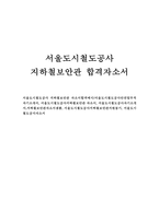 자소서서울도시철도공사자기소개서 지하철보안관자소서합격예문*도시철도공사안전업무직 자기소개서,서울도시철도공사지하철보안관자기·소개서서울도시철도공사-1
