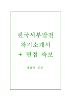 한국서부발전자기소개서+면접자료,한국서부발전자소서+면접족보,한국서부발전(인턴사원-기계)자기소개서자소서+면접질문기출-1