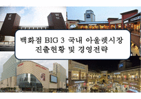백화점 BIG 3 국내 아울렛시장 영업현황 및 경영전략-1