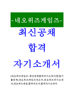 [네오위즈게임즈-최신공채합격자기소개서]면접기출문제,네오위즈게임즈자소서,네오위즈자기소개서,네오위즈게임,합격자소서,합격자기소개서-1