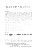[정치학] 정당 간의 정책적 차이는 존재하는가-2