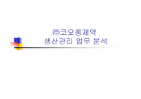 [경영정보론](주)코오롱제약 생산관리프로세스 분석-1