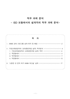 [직무과제분석] ISD모형에서의 설계자의 직무과제분석-1