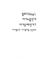 [매스컴] 블로그(blog)- 싸이월드의 미니홈피를 중심으로-1