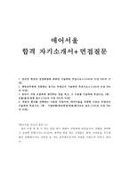에어서울자소서 에어서울자기소개서 합격자소서+면접 자기소개서에어서울캐빈승무원자소서 자기소개서예문,에어서울 캐빈승무원 자기소개서&에어서울면접질문-1