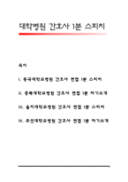 대학병원 간호사 1분 자기소개(동국대병원, 충북대병원, 을지대병원, 조선대병원 면접 1분 스피치)-1