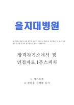 을지대학교자기소개서 을지대병원자소서 합격자소서/면접후기와 간호사1분자기소개,을지대학교병원 자소서,대전을지대학교병원 간호사 자기소개서,간호사자소서-1