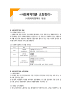 (요점정리,시험대비) [사회복지개론] 사회복지정책의 개념-1