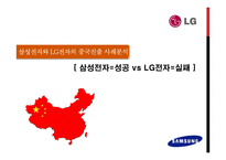 삼성전자와 LG전자의 중국진출 사례분석[삼성전자=성공 vs LG전자=실패] -1