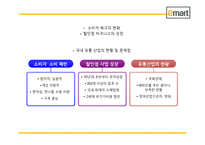 이마트 EMART 성공비결과 마케팅 SWOT,STP,4P전략과 이마트 경영전략과 중국진출전략분석및 이마트 미래전략방향제언 PPT-8