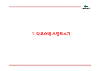[라코스테 마케팅PPT] 라코스테 성공요인과 마케팅 SWOT,STP,4P전략분석및 라코스테 미래 마케팅전략 제언-3