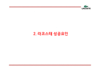 [라코스테 마케팅PPT] 라코스테 성공요인과 마케팅 SWOT,STP,4P전략분석및 라코스테 미래 마케팅전략 제언-5