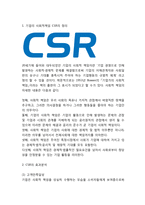CSR(기업의 사회적책임) 정의와 필요성분석및 CSR 기업활동사례분석과 CSR 미래방향제언-3