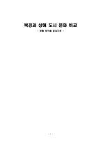북경과 상해 도시 문화 비교-1
