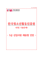 한국청소년활동진흥원 자소서+면접, 한국청소년활동진흥원 NCS기반 5급 신입사원 자기소개서-1