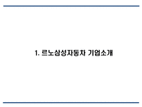 르노삼성자동차 기업분석,성공요인분석및 르노삼성 마케팅 SWOT,STP,4P전략분석과 르노삼성 문제점 및 향후발전방안 제언 PPT-3