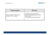 월마트 성공요인과 마케팅 SWOT,STP,4P전략분석및 월마트 한국진출 실패와 대안제시및 월마트 미래방향제언 PPT-12