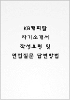 KB캐피탈 자기소개서 작성요령 및 면접질문 답변방법-1