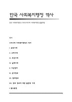 한국 사회복지행정의 역사(우리나라 사회복지행정 발달과정)-1