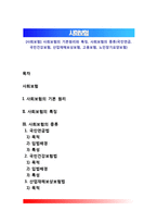 [사회보험] 사회보험의 기본원리와 특징, 사회보험의 종류(국민연금, 국민건강보험, 산업재해보상보험, 고용보험, 노인장기요양보험)-1
