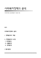 사회복지정책의 분석(정책분서의 개념과 유형)-1