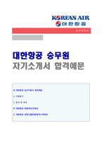 ★(대한항공 자소서 + 면접족보) 대한항공 승무원 자기소개서(대한항공 승무원 자소서/승무원 자기소개서/대한항공 승무원자기소개서 지원동기)-1