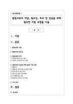 통합교육의 개념, 필요성, 효과 및 성공을 위해 필요한 지원 유형을 서술-1