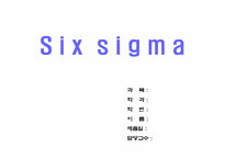 식스시그마 레포트-1
