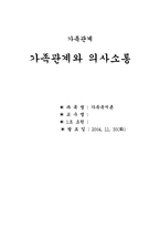 [가족관계] 가족관계와 의사소통-1