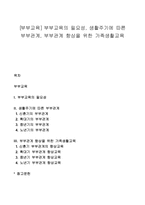 [부부교육] 부부교육의 필요성, 생활주기에 따른 부부관계, 부부관계 향상을 위한 가족생활교육-1