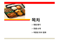 [사업계획서] 테이크아웃 & 배달 도시락 점포 창업계획서-2