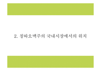 칭따오맥주 국내현황분석과 마케팅 SWOT,STP,4P전략분석및 칭따오맥주 국내인지도 올리기위한 전략제시 PPT-6