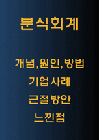 분식회계 개념,원인,방법분석및 분식회계 국내,해외기업사례 연구과 분식회계 근절방안제시및 느낀점-1