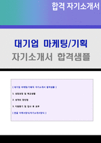 ★ 2023년 대기업 마케팅/기획직 자기소개서 합격샘플 + 이력서양식(마케팅 기획팀 합격자소서/마케팅자기소개서/기획직 자기소개서/지원동기)-1