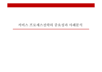 서비스 프로세스전략의 중요성과 사례분석-1