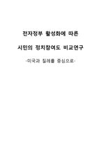 전자정부 활성화와 시민의 정치참여도 연구-미국과 칠레 중심으로-1