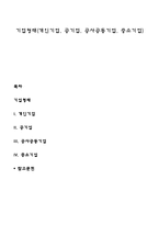 기업형태(개인기업, 공기업, 공사공동기업, 중소기업)-1