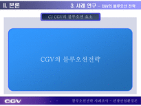 CGV 블루오션전략 블루오션전략 등장배경 블루오션전략 정의 블루오션전략 방법 CJ CGV 개요 멀티플렉스 시장 현황 CJ CGV 블루오션전략 CGV 블루오션전략 시사점 블루오션전략 사례조사-16