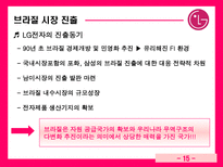 LG전자 브라질 시장 진출 LG전자 기업소개 LG전자 기업조사 LG전자 기업분석 LG전자 외부환경분석 LG전자 내부환경분석 LG전자 브라질 진출경과 LG전자 브라질 진출동기 LG전자 진출성과 LG전자-16