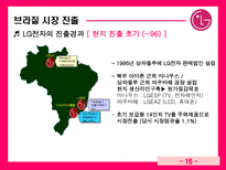 LG전자 브라질 시장 진출 LG전자 기업소개 LG전자 기업조사 LG전자 기업분석 LG전자 외부환경분석 LG전자 내부환경분석 LG전자 브라질 진출경과 LG전자 브라질 진출동기 LG전자 진출성과 LG전자-17