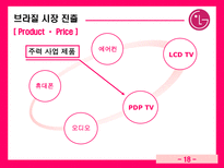 LG전자 브라질 시장 진출 LG전자 기업소개 LG전자 기업조사 LG전자 기업분석 LG전자 외부환경분석 LG전자 내부환경분석 LG전자 브라질 진출경과 LG전자 브라질 진출동기 LG전자 진출성과 LG전자-19