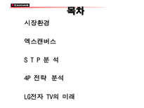 LG전자의 TV부문 마케팅 엑스캔버스와 타임머신 TV 엑스캔버스 소개 엑스캔버스 조사 엑스캔버스 분석 엑스캔버스 STP분석 엑스캔버스 4P 전략 분석 엑스캔버스 미래 엑스캔버스 시장환경-2
