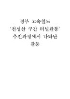 경부고속철도‘천성산 구간 터널 관통’추진과정에서 나타난 갈등-1